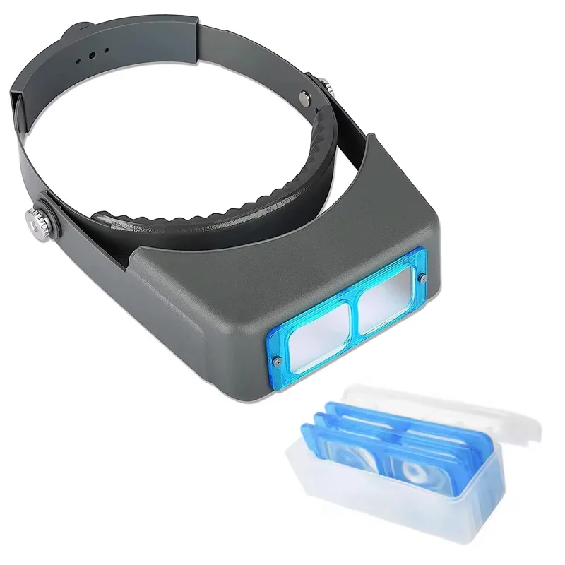 

Head-mounted Double-lens Magnifier | Headband Style | Pro Jewelry/Commercial Set (4 Replaceable Lenses)