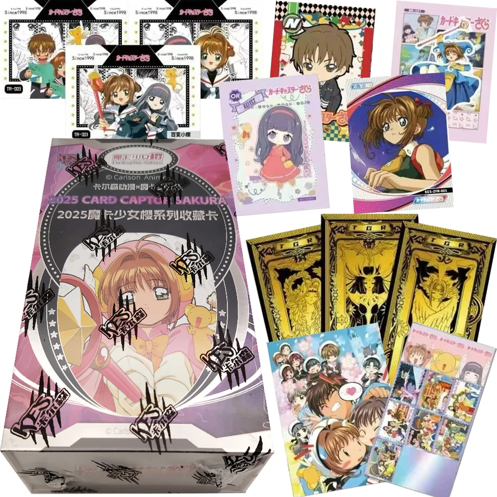 

Коллекционные карты Cardcaptor Sakura: Аниме-карточки с волшебницами, изысканные, с горячим тиснением и подписями персонажей, детские игрушки, подарки для хобби