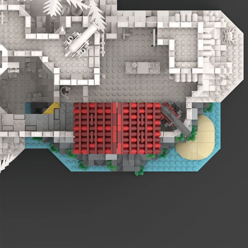 872 Uds. Expansión de barras modulares MOC: arquitectura de fortaleza Eldorado modelo de bloques de construcción montaje regalo de Festival para niños