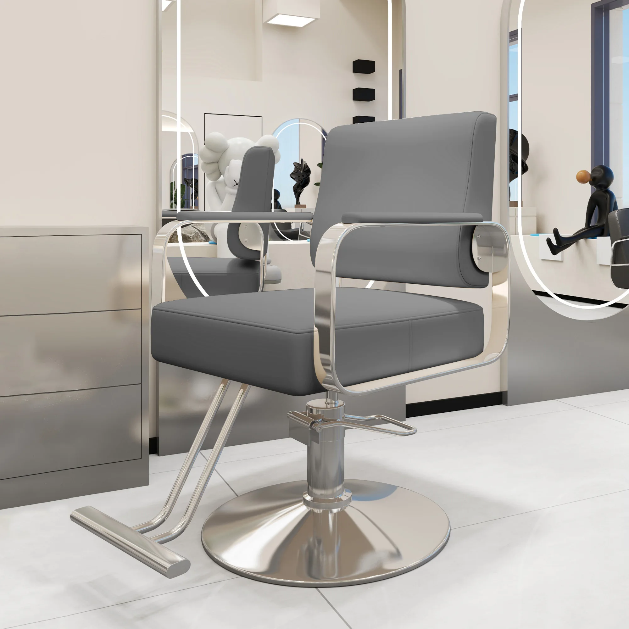 كرسي الحلاق التجاري الوجه الوشم تصفيف الشعر كرسي الحلاق الشامبو Taburetes Para Barra De Cocina أثاث صالون التجميل