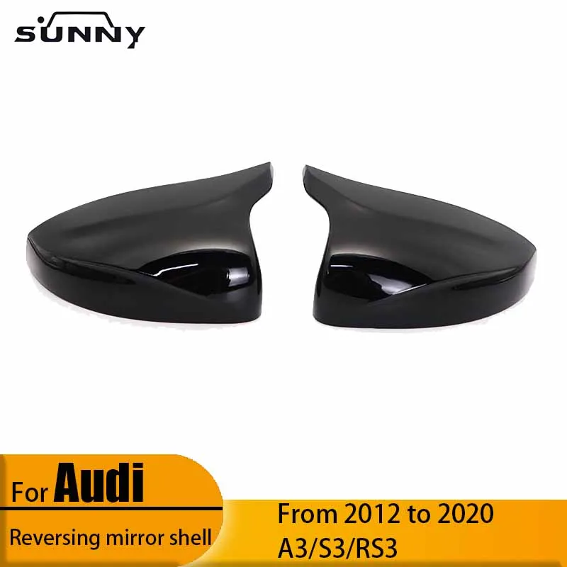 

Suitable for 2012-2020 Audi A3 S3 glossy black cow horn mirror shell A3 mirror shell mirror housing