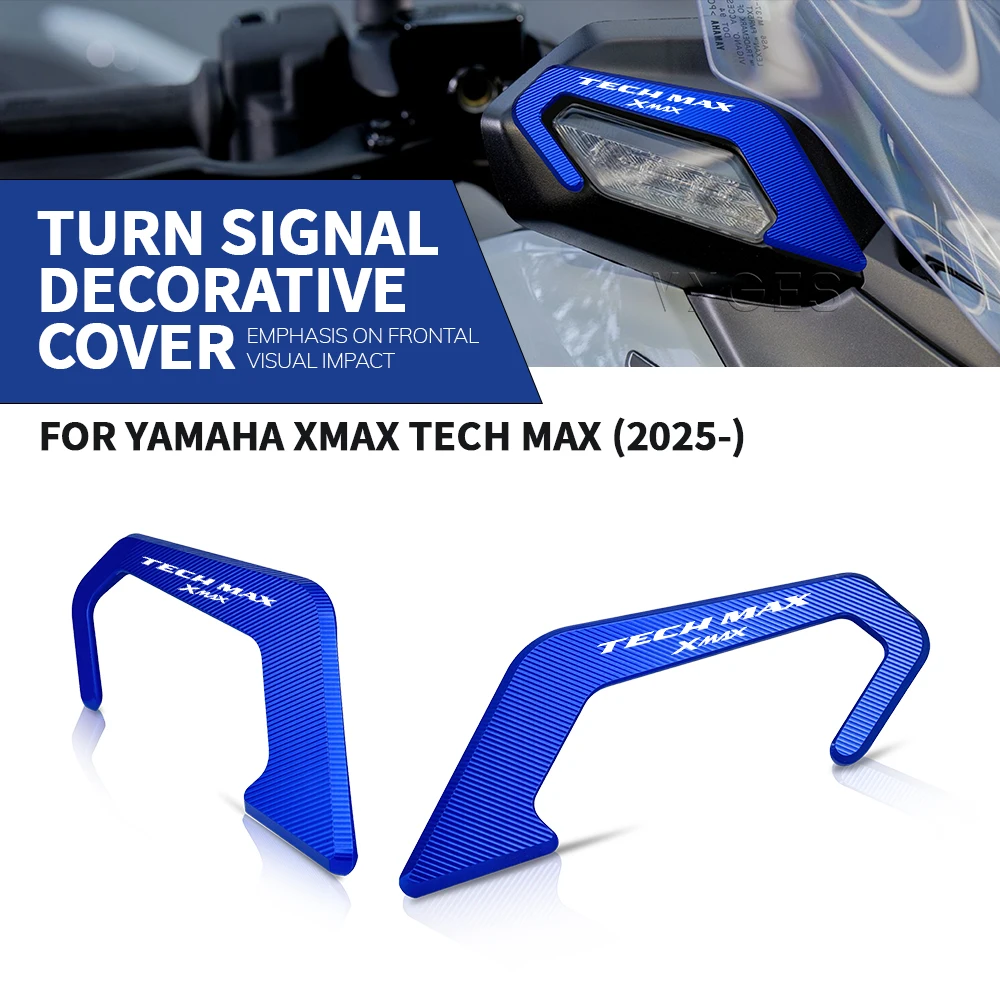 Motorcyle Front Turn Signal Light Protection Shield Guard Decorative Cover For YAMAHA XMAX300 XMAX125 XMAX 300 Tech MAX 2025-