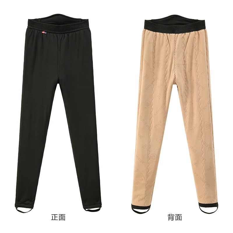 

Merino wool pants for women, five-layer fleece thickened warm and cold-proof cotton pants, camel hair leels