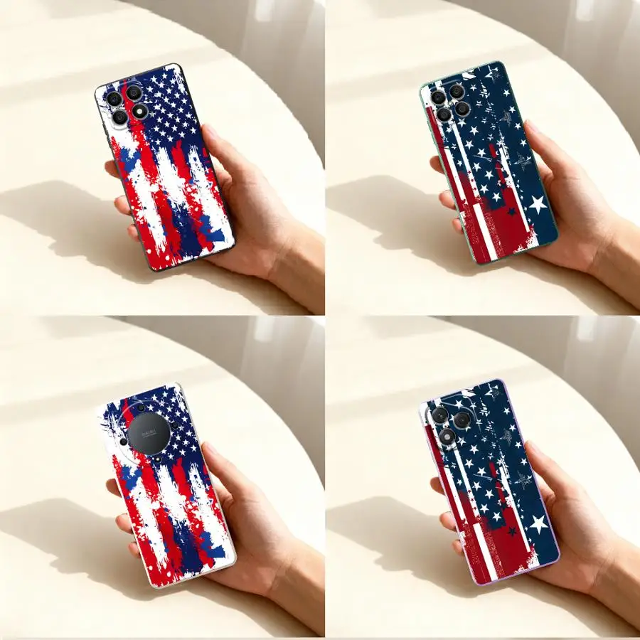 

Soft Funda Phone Cover Case for Honor X9b X8b X9D X7a X8a X5c X7b X9C X7d X9a Flag Graffiti