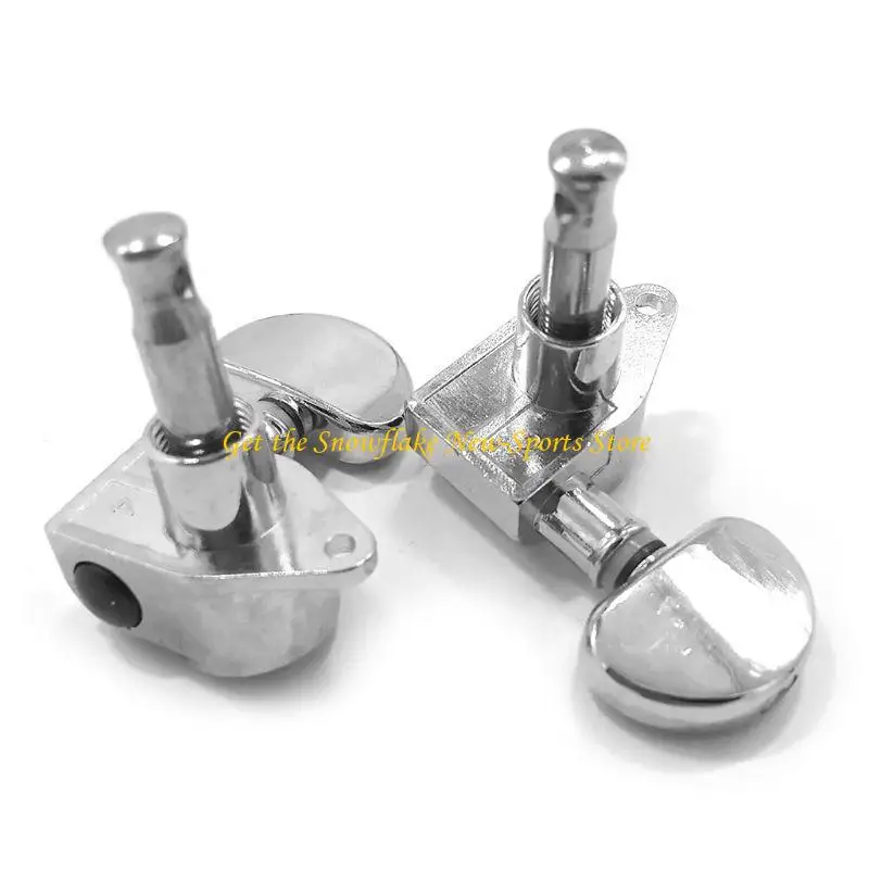 E56D 6Pcs Guitar Machine Heads Ferrules Threaded Bushings Set with Screws Right Left
