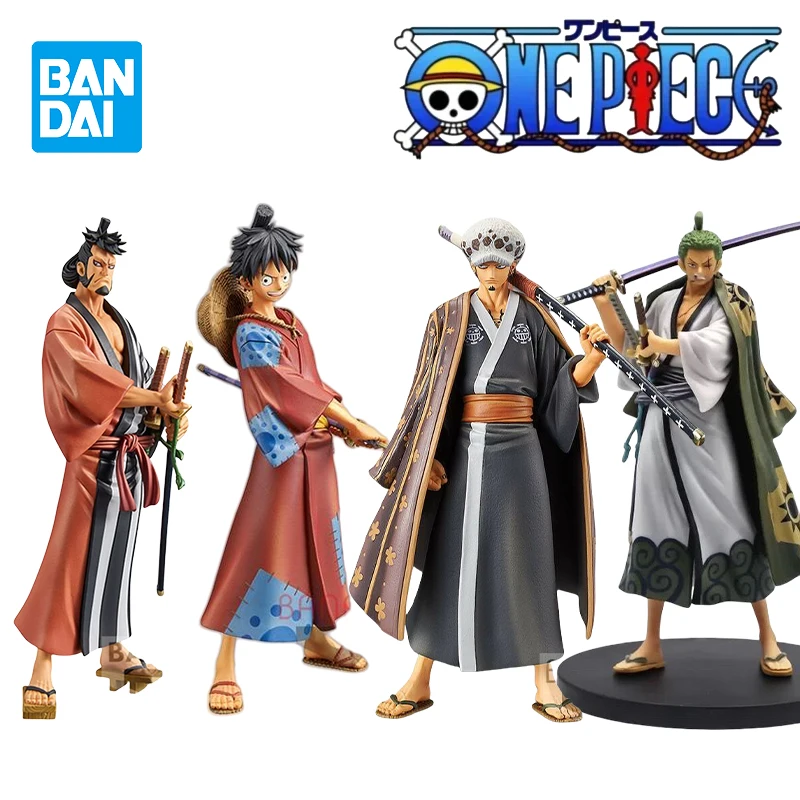 Original Bandai Banpresto One Piece DXF THE GRANDLINE MEN Luffy Zoro Law Sanji Chopper Kid Lucci Anime Figures Model Toy Gifts