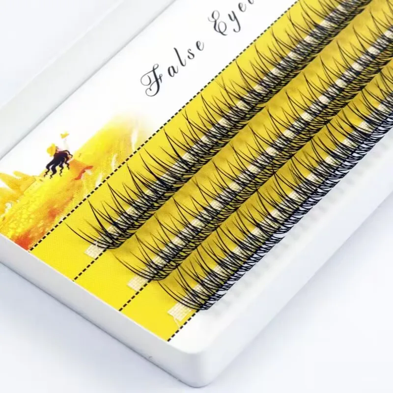 Mink Eyelashes 1 Box/120 Bunches Natural 3D Russian Individual Eyelash cluster Makeup tools Fish Tail False Eyelashes wholesal