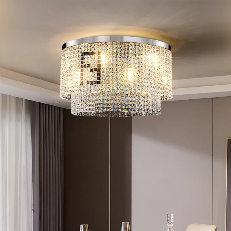 Plafonnier en cristal post-moderne, minimaliste, luxe, grand salon, restaurant haut de gamme, bar, designer