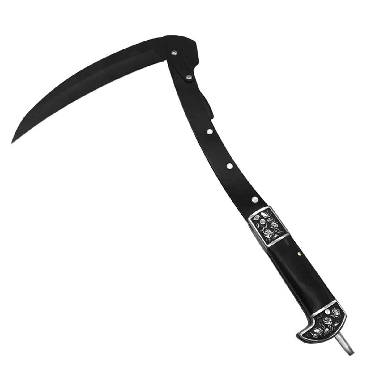 

Black Folding Sickle with Stainless Steel Blade & Scabbard S Hot sale tools ral Mowing