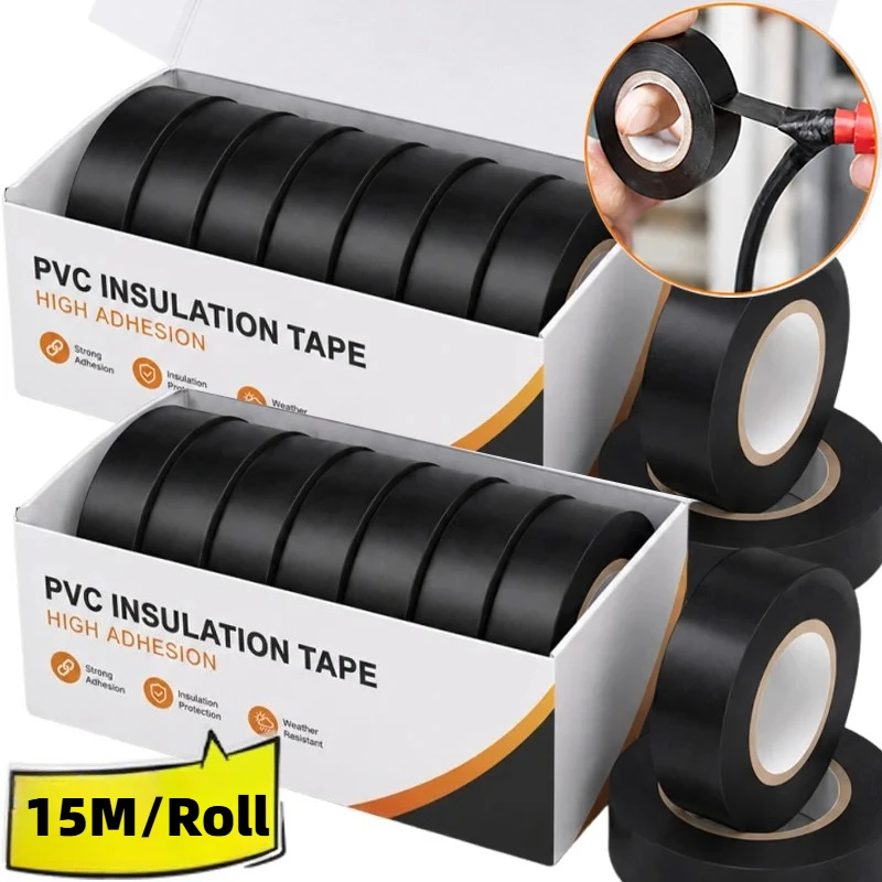 15M Industrial grade self-adhesive high-temperature resistant insulation PVC electrical tape, cable and wire protection tape