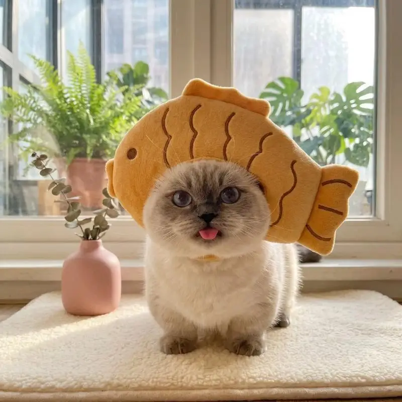 Adorable Pet Photo Prop Hat Soft Plush Animal Headwear Multi Designs for Cat Dog Cosplay Daily Party Use