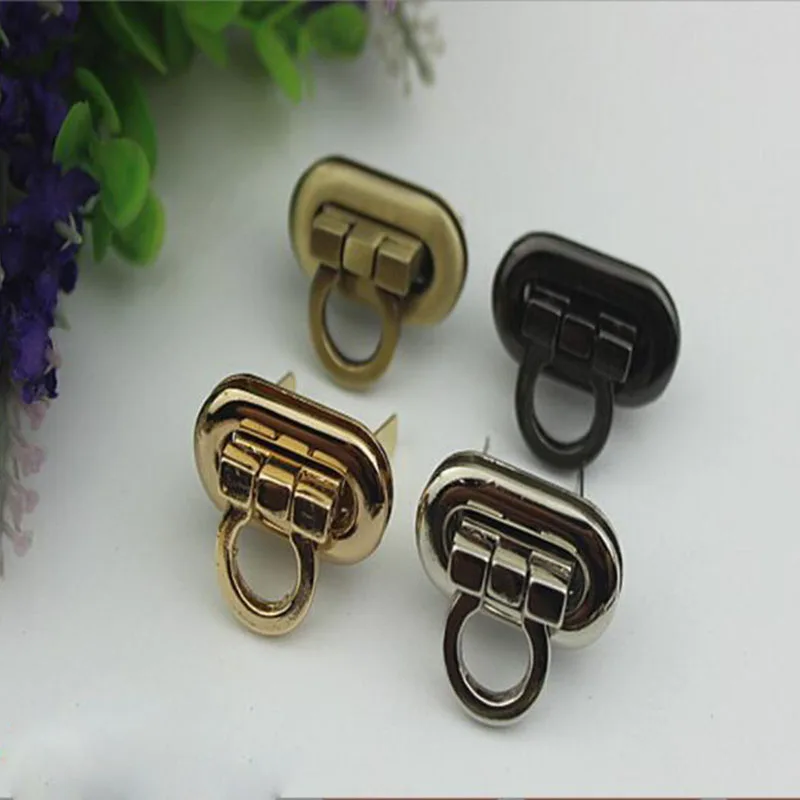 

10pcs/lot 4 color the trumpet die casting twist lock Mortise lock the butterfly lock bag lock hardware accessories