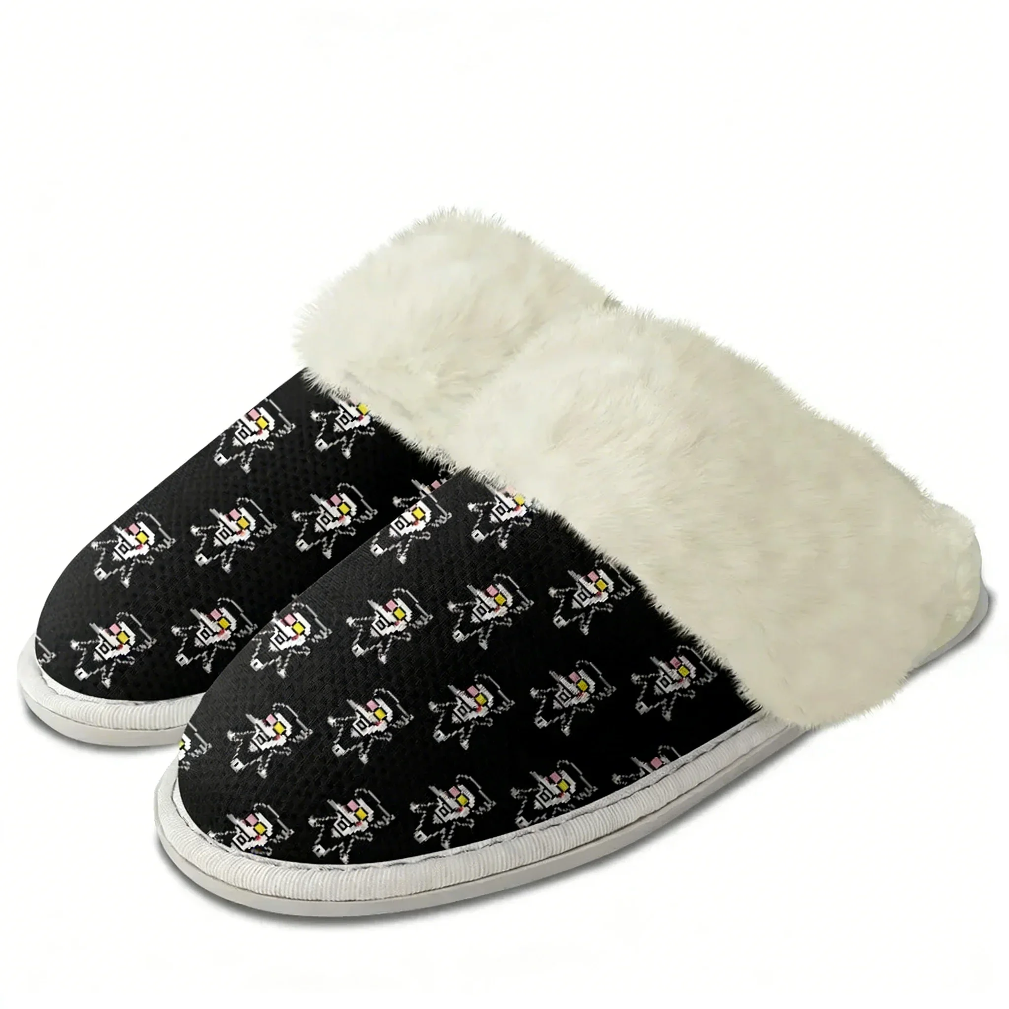 Deltarune Spamton Undertale Plush Slippers Keep Warm Shoes Mens Womens Home Cotton Bedroom Customized Lightweight Slipper