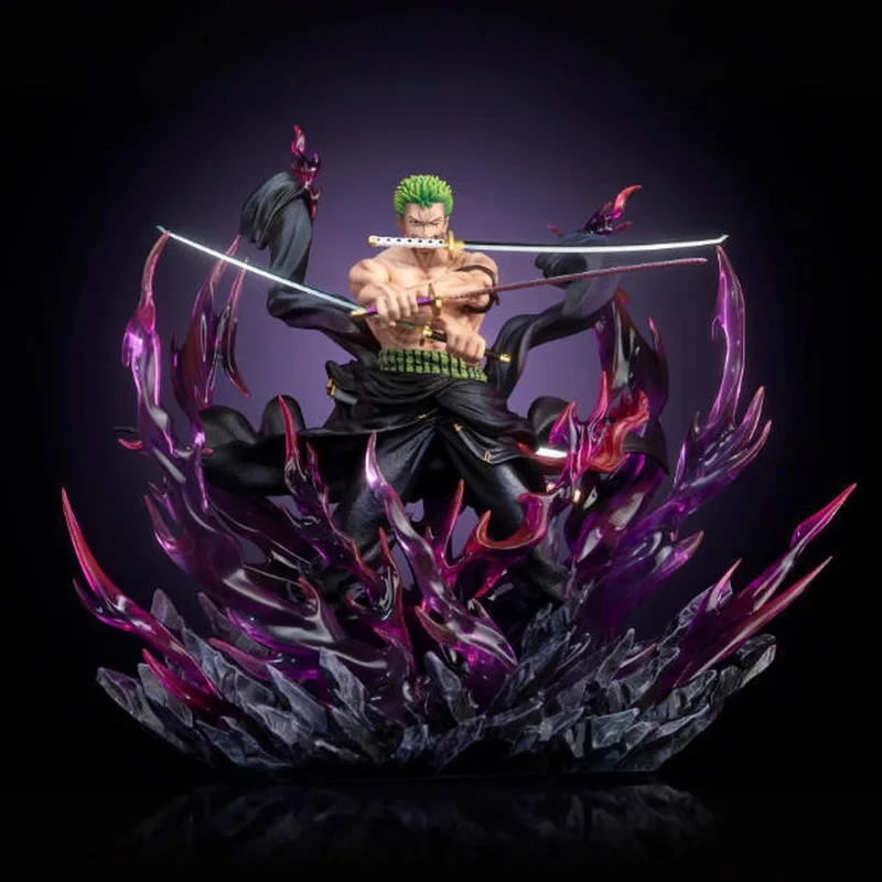 JT Statue One Piece Handheld Anime One Piece Surrounding Three Blade Flow Rope Dragon Model Ornament Figure Gift