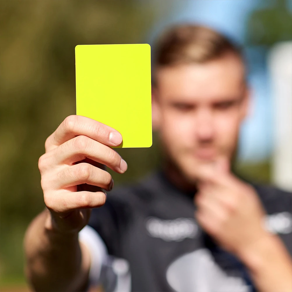 

6 Pcs Yellow Card Professional Referee Cards Sports Soccer Penalty Red For Football Game