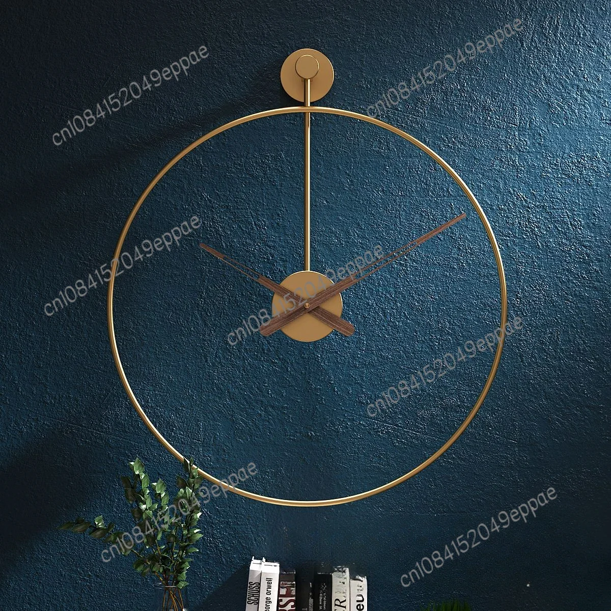 Simple Spanish Style Wall Clock Living Room Minimalist Style Wrought Iron Clock Metal Model Room Single Ring