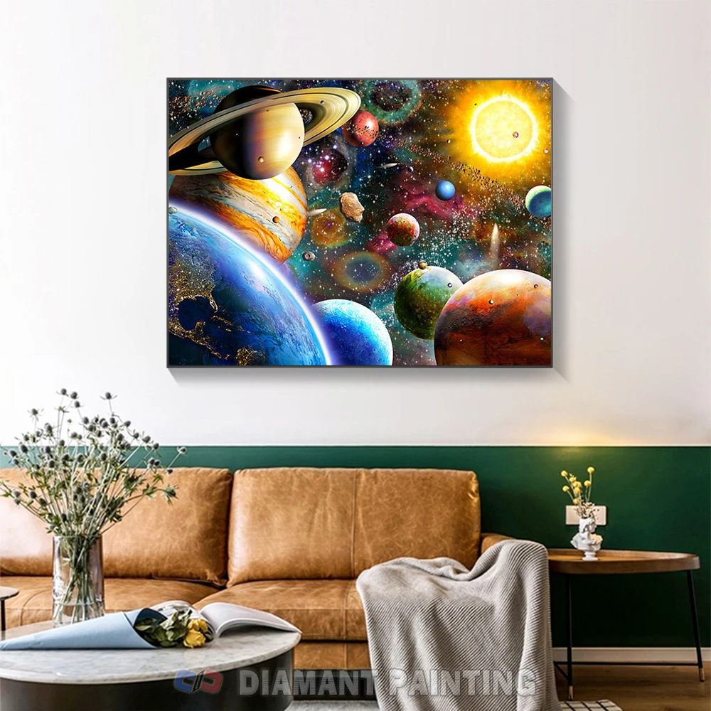 5D New Star Diamond Painting Full Square Universe Scenery Diamond ricamo Planet Cross Stitch Kit regalo per bambini decorazioni per la casa