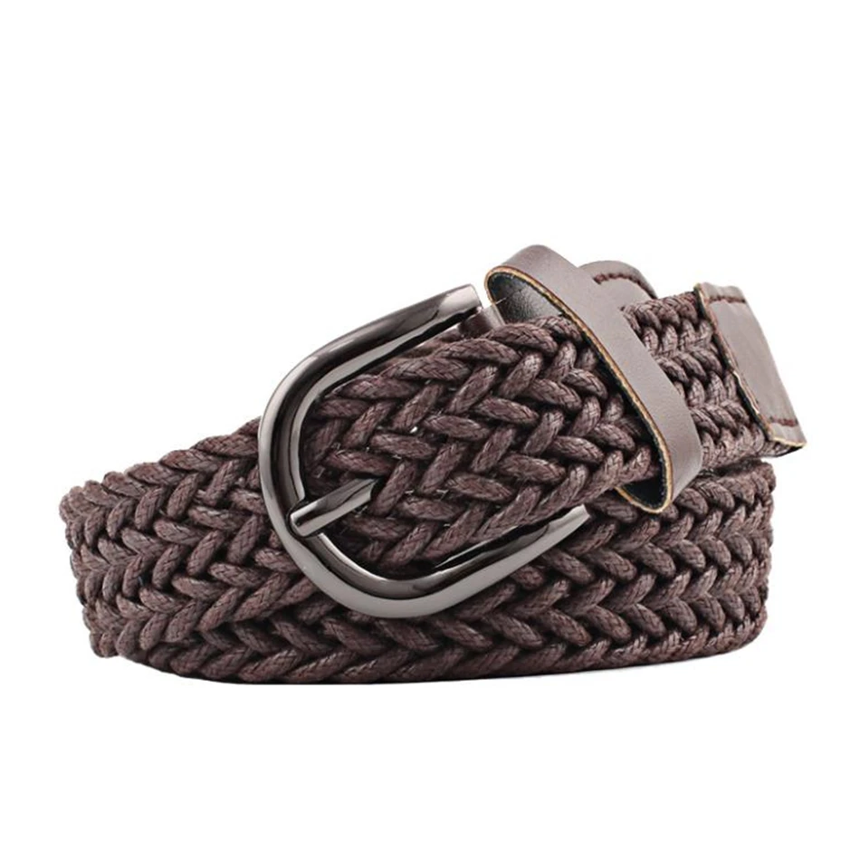 

Coffee Women Belt Pu Leather Braided Belt for Women Buckle for Ladies Wasit Belt Casual Leather Belts for Jeans White Black Gray