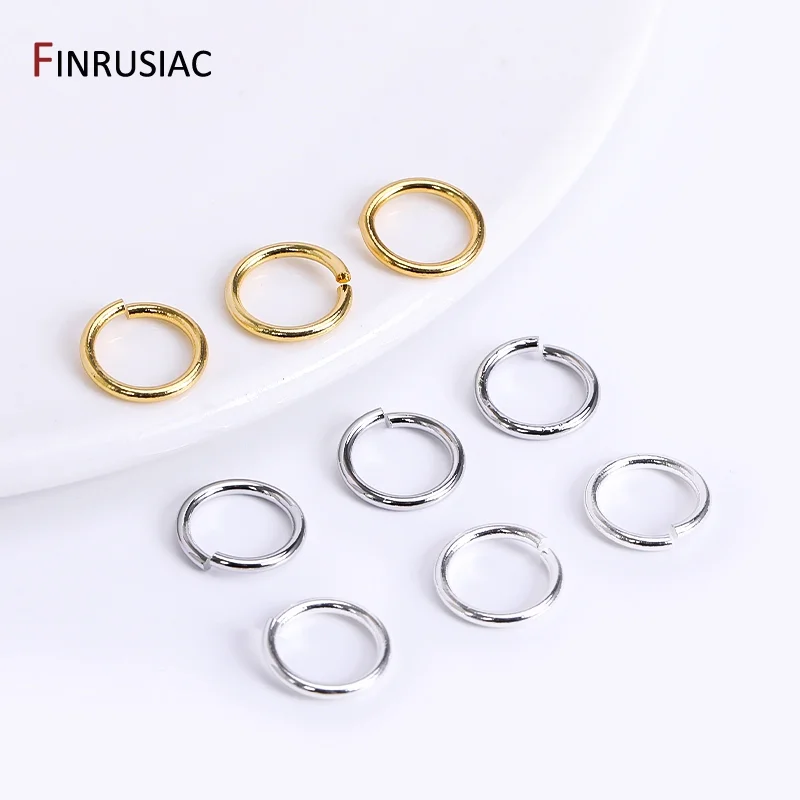 

Trendy 18k Gold Plated Brass Open Split Rings Connection Rings For DIY Jump Rings Jewelry Making Accessories Wholesale