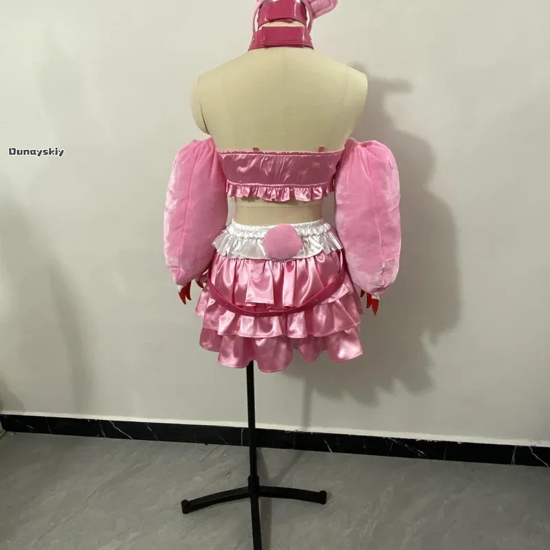 CySUPER SONICO GRG Racing Queen Genus Gloomy Bear Cosplay Costume with socks Pink Suit with Wig