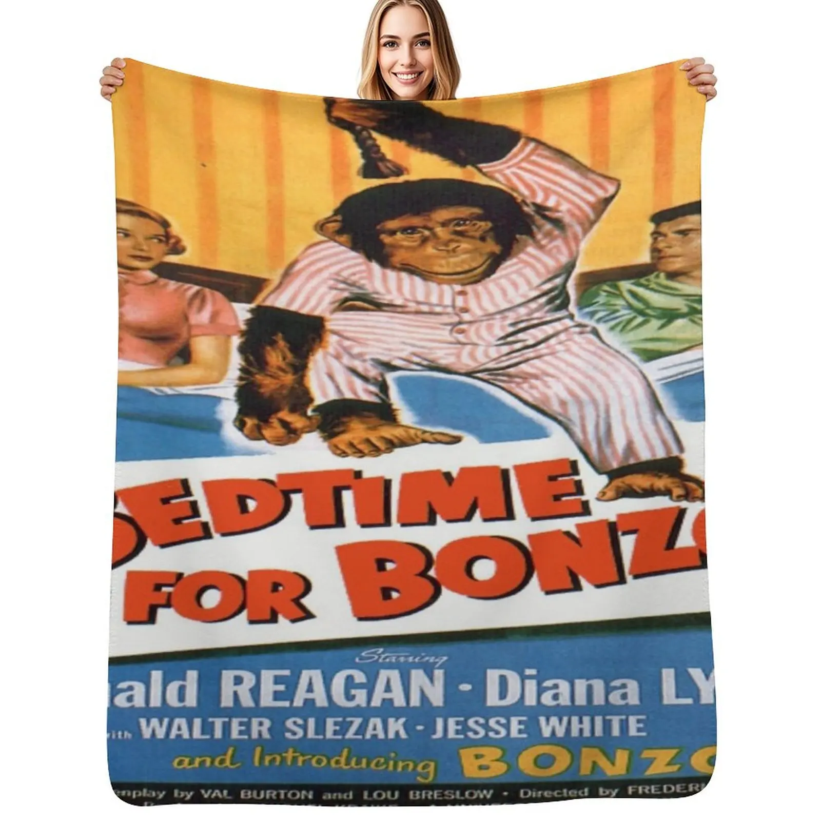 

Bedtime for Bozo Movie Poster Throw Blanket sofa bed Sofas Fashion Sofas Personalized Gift Blankets