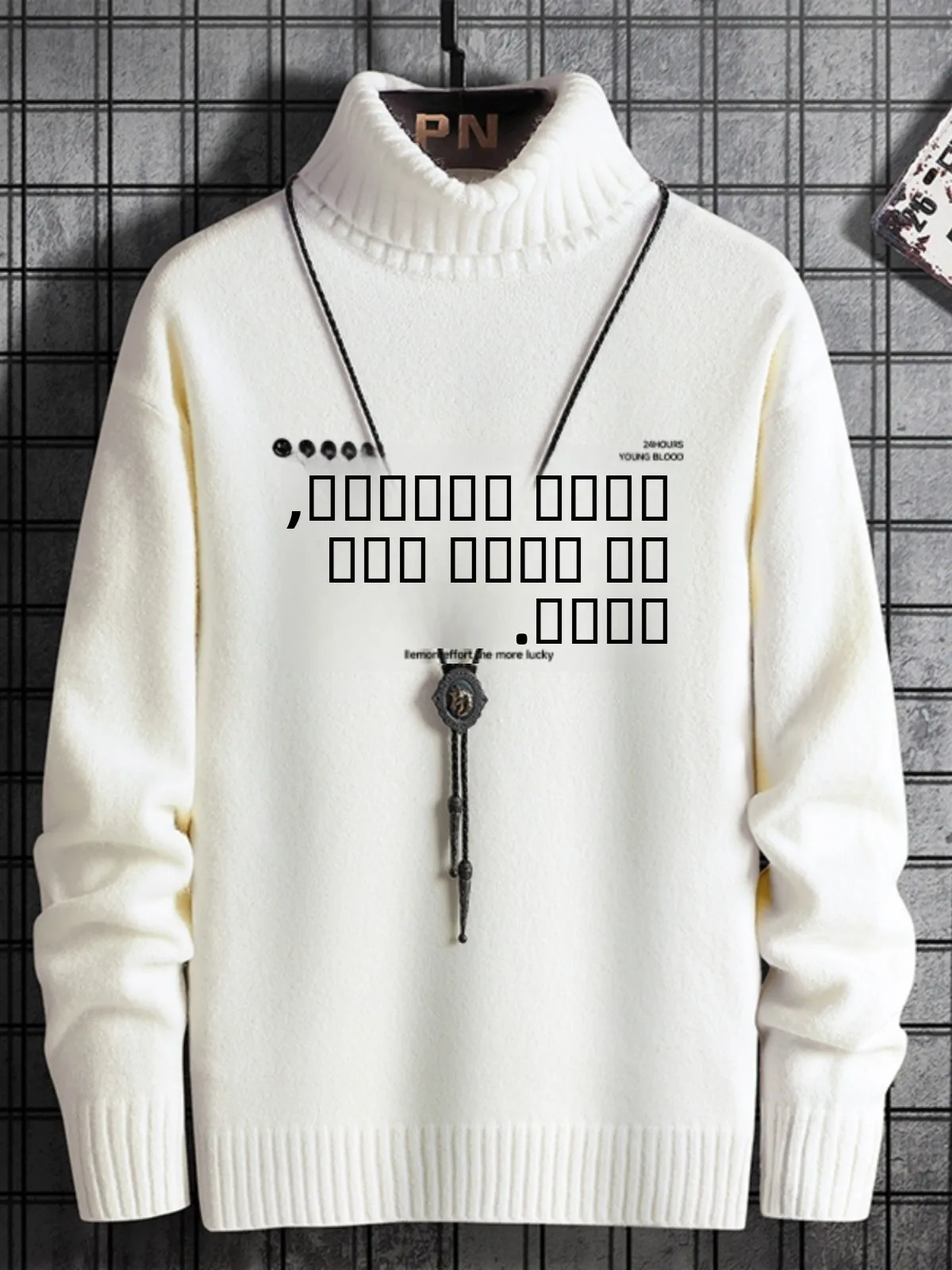 

Trendy High Collar Slim Fit Men's Knitwear Long Sve Casual Base irt Autumn Season Student Faionable Sweater