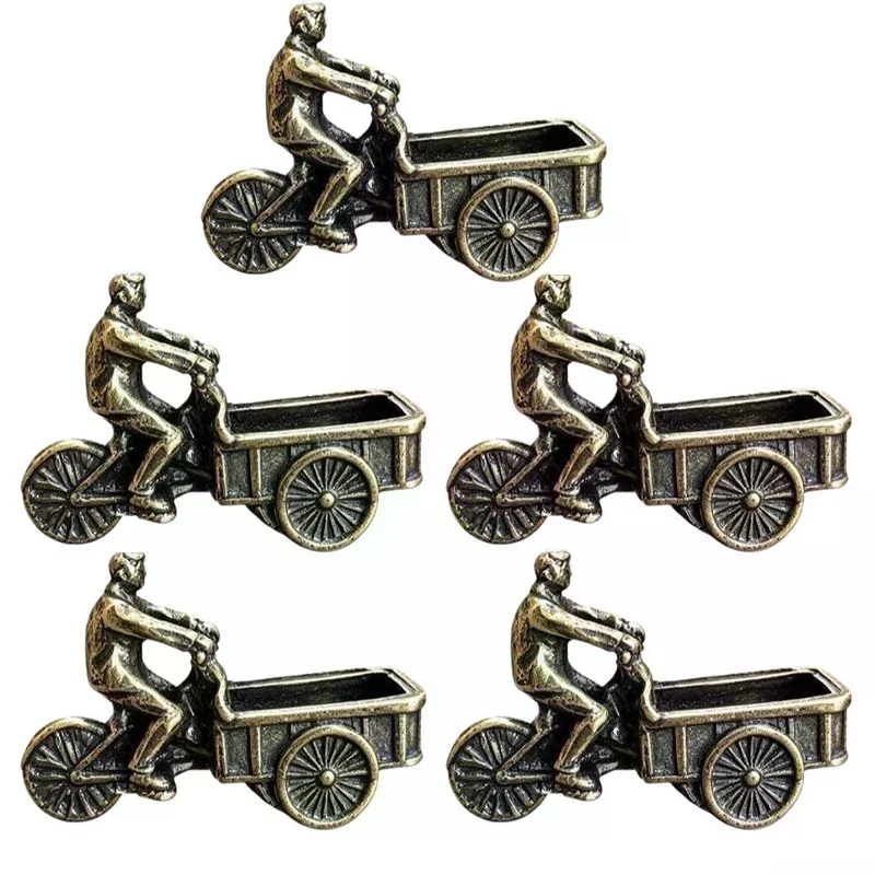 1/2/3/4/5Pcs Vintage Metal Tricycle Figurine Antique Finish Exquisite Detail For Home Decor Collection Gift