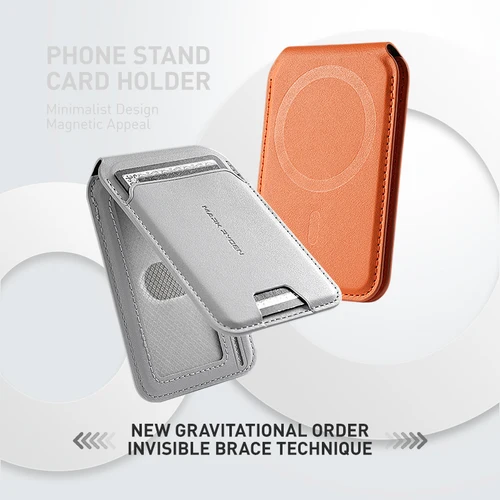 Imagen 2 del producto Mark Ryden Minisopuru cartera magnética soporte de teléfono para iPhone17 16 15 MagSafe soporte de tarjeta de teléfono tarjetero magnético de cuero