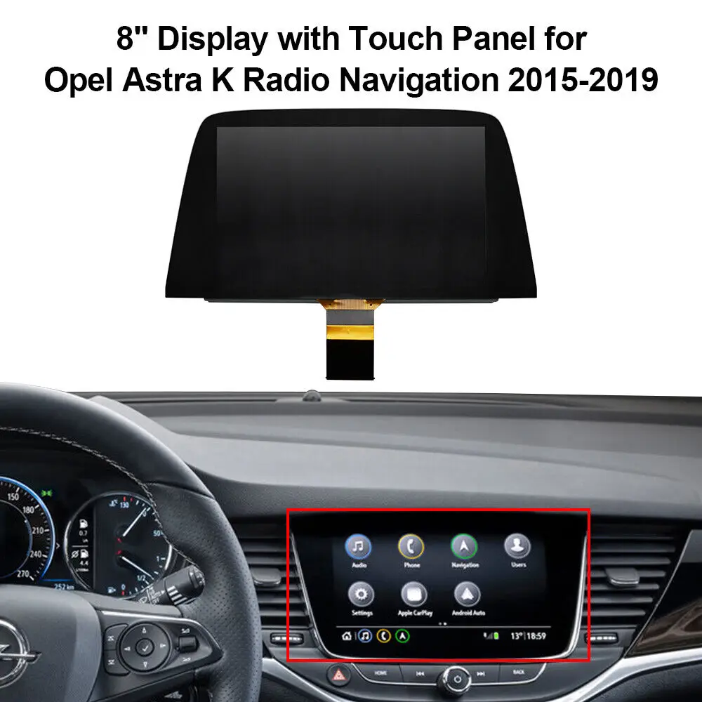 Display with Touch Panel for Opel Astra K and Buick Verano Radio Navigation