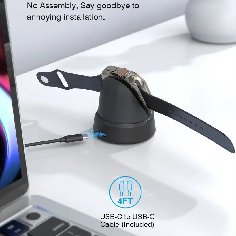 ساعة ذكية شاحن لاسلكي مغناطيسي حامل ساعات حامل لسلسلة أبل 11 10 9 8 7 6 5 4 3 2 SE/محطة شحن سريعة للغاية #4