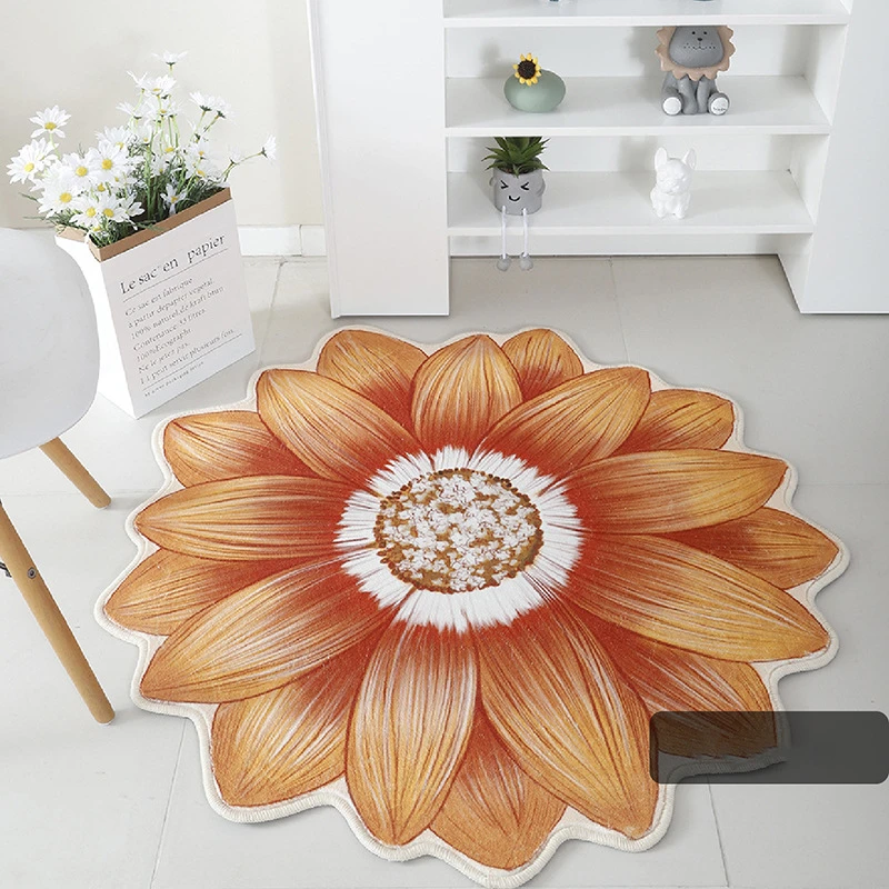 Modern Pink Flower Carpets for Living Room Sofas Ins Decoration Home Fluffy Soft Area Rugs Bedroom Bedside Rug Entrance Door Mat