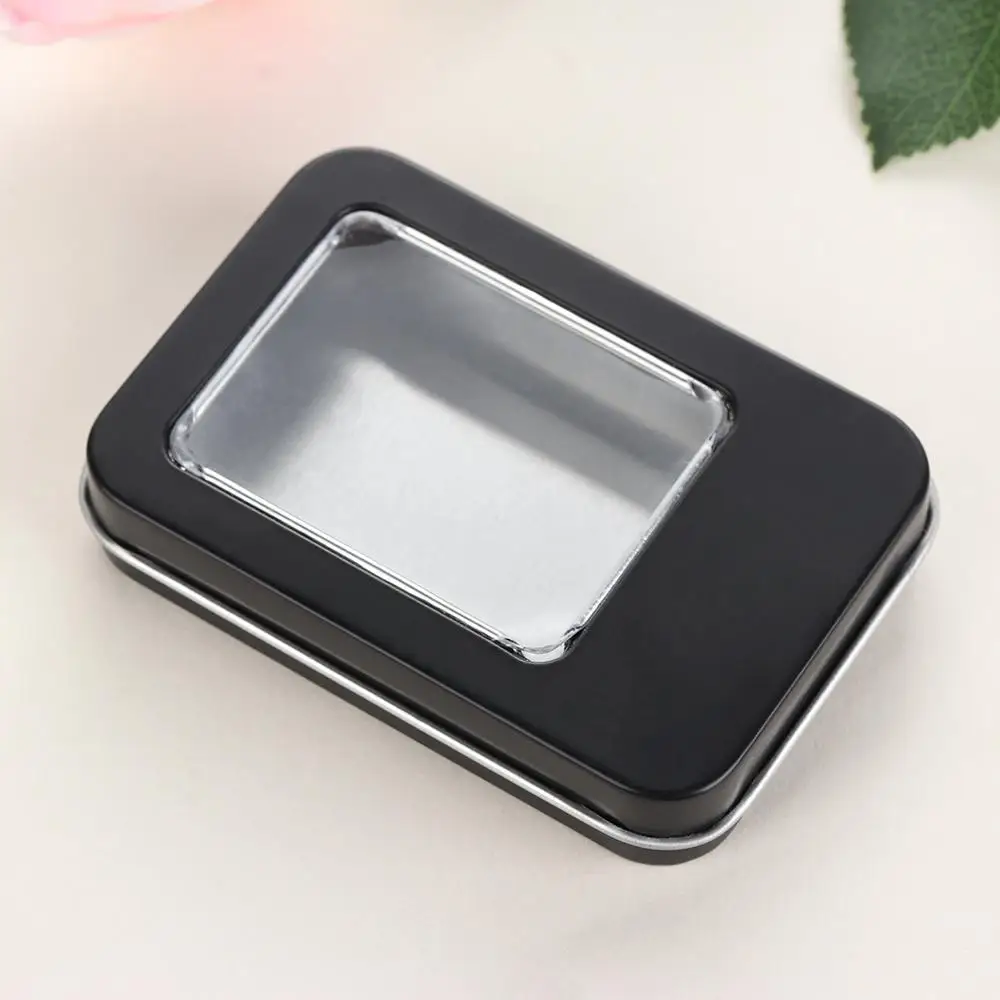 Dispenser Desktop Organizer Round Corner Design Curling Design Frosted Iron Silver Storage Container U Disk Storage Black