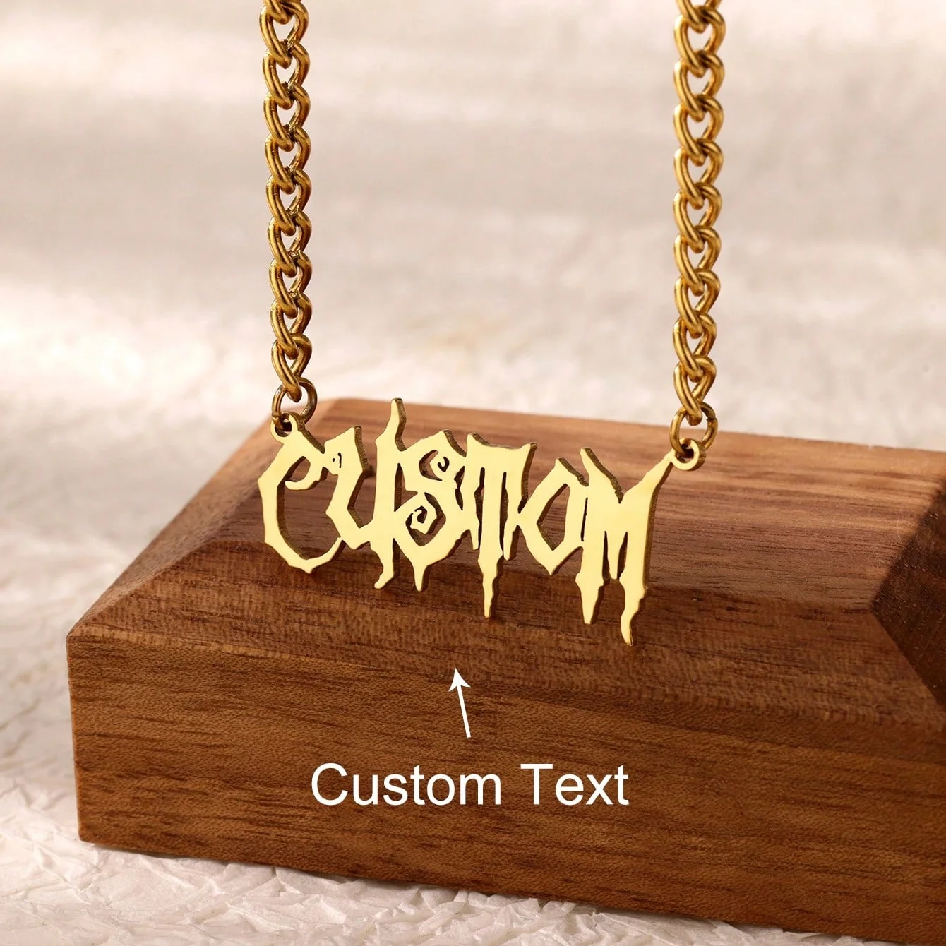 

Custom Name Necklaces For Women Men Stainless Steel Thick Cuban Chain Customized Necklace Pendant Personalized Neck Jewelry Gift