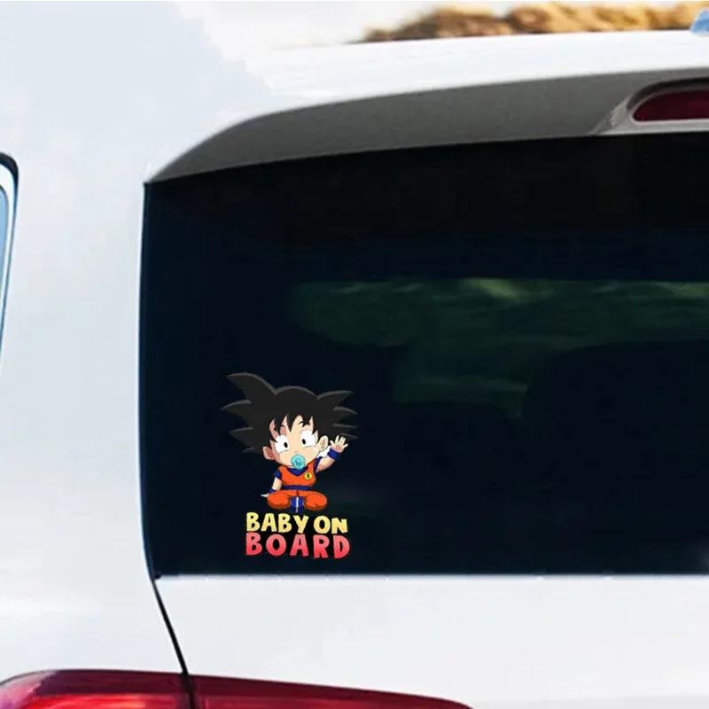 Dragon Ball Goku Car Sticker Cartoon Anime Decal Decoration Baby Warning In The Car Accessories Exterior Part Universal Tip Gift