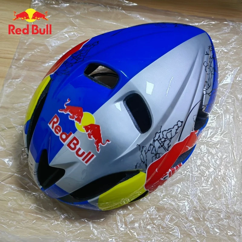 Red Bull Bicycle Helmet, Bicycle Scooter Skating Sports Protective Equipment Breathable Bicycle Red Bull Helmet