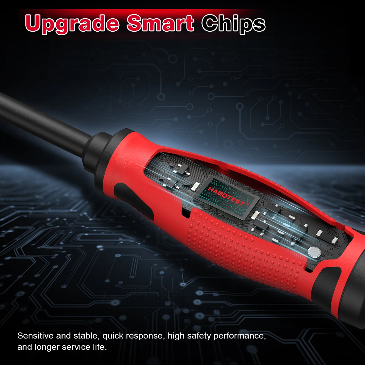 HABOTEST Digitaler Spannungsprüfer Schraubendreher 6-390V AC NCV Berührungsloser Detektor für Spannungs- und Neutralleiter Prüfstift Werkzeug HT95A-SL5 – Detail 3