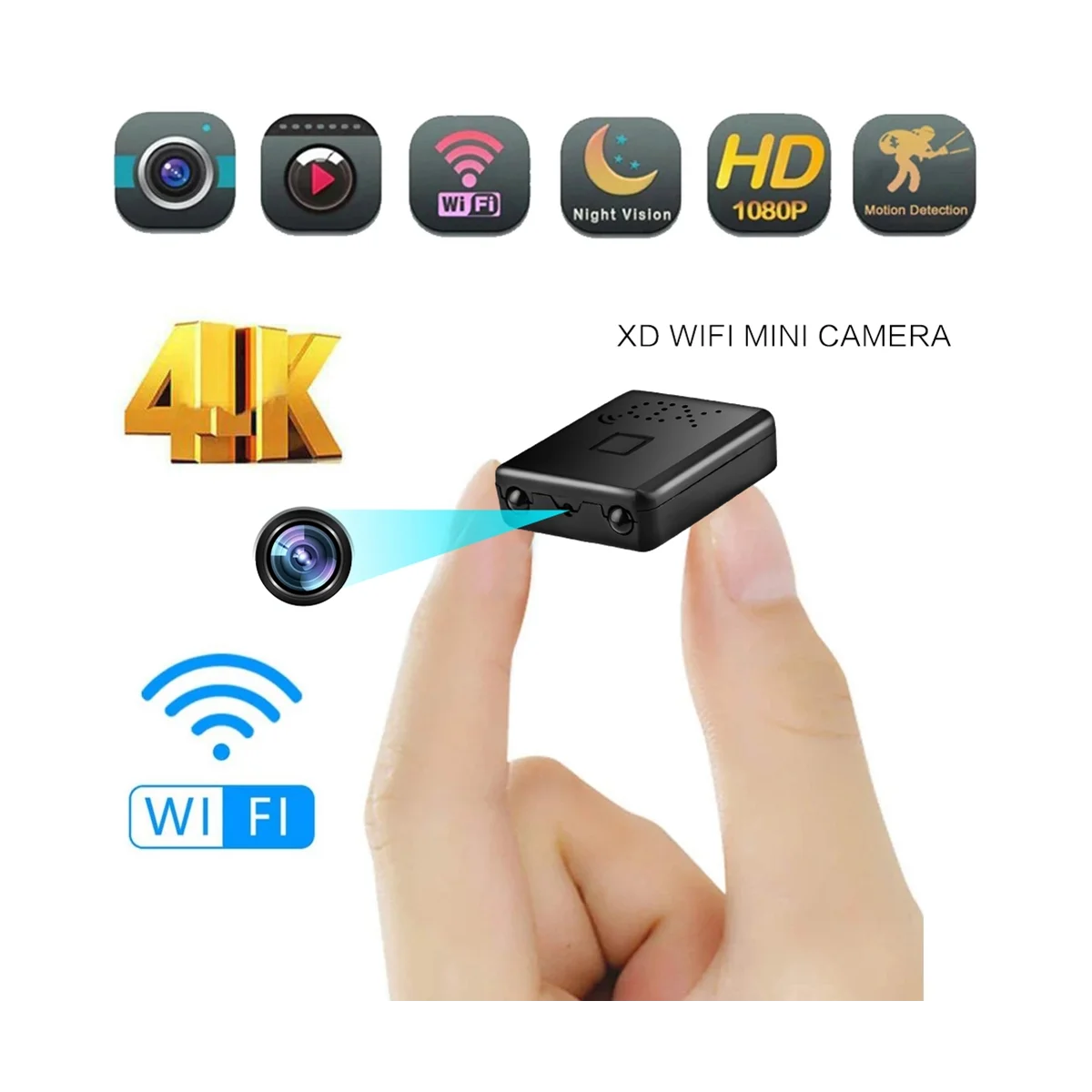 4K Full HD 1080P Mini kamera Ip XD WiFi kamera noktowizyjna IR-CUT detekcja ruchu kamera bezpieczeństwa HD wideorejestrator