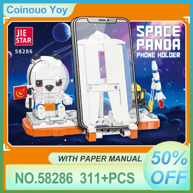 

JIESTAR 58285 Technial Lucky Fortune Cat, подставка для телефона, модель DIY игрушки, сборка, строительные блоки, весенний фестиваль, подарки на день рождения для детей