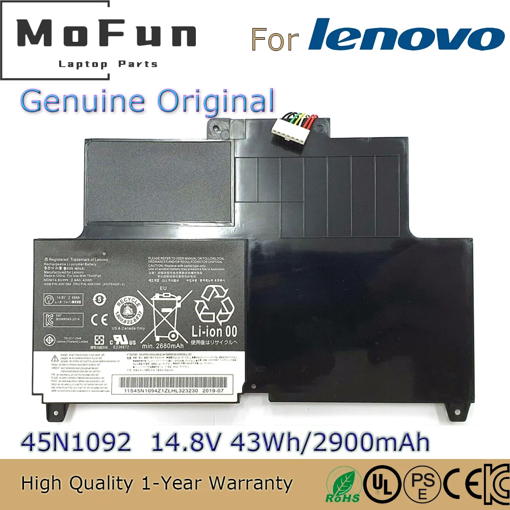 Brand New Original 45N1092 14.8V 43Wh Laptop Battery for Lenovo ThinkPad Edge S230u Twist 45N1093 45N1094