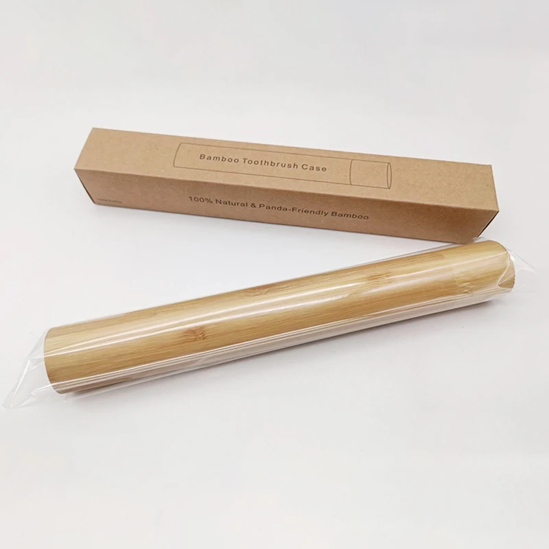 Bambu Toothbrush Travel Case Set, reutilizável, portátil, lavável, BPA Free, Natural Eco Friendly