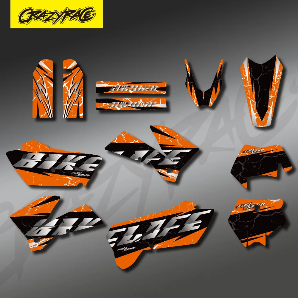 Nueva pegatina gráfica de equipo para KTM 525 450 400 300 250 200 125 SX SXF MXC XC XCF XCW EXC EXCR 2005 2006 2007 Kit personalizado