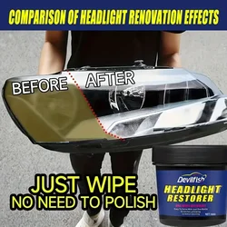 Car Headlight Restoration Polishing Kits Headlamp Scratch Remover Repair Cleaning Paste Remove Oxidation Headlight Polish Liquid