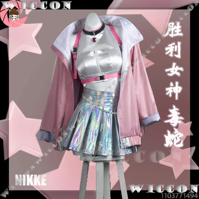 Viper 이バ Bavaglio SSR Niikkes Vittoria Dea Gioco Cosplay Y2K Abito Jirai Kei Vestiti Parrucca Donna Sexy Ragazza Carnevale di Halloween