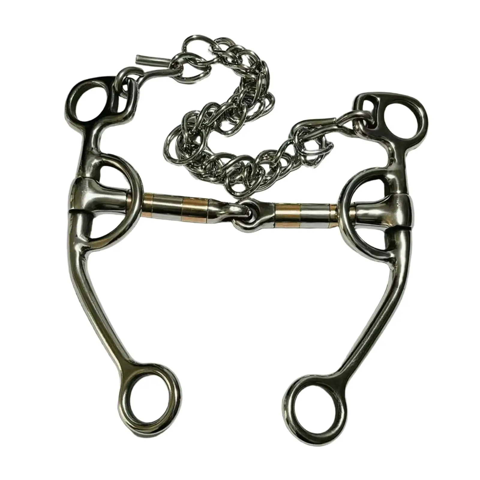 Anel de cavalo de aço inoxidável lanche bit bocal acessório de treinamento equestre para cavalos mule equipamento de equitação
