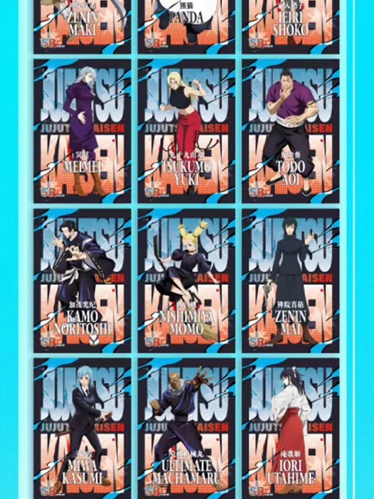 Jujutsu Kaisen รุ่นที่สองสะสมกระดาษสีโคโลบัตรเก็บสะสม CCG หายากอุปกรณ์ไวเลสกล่องการ์ดเกมงานอดิเรก