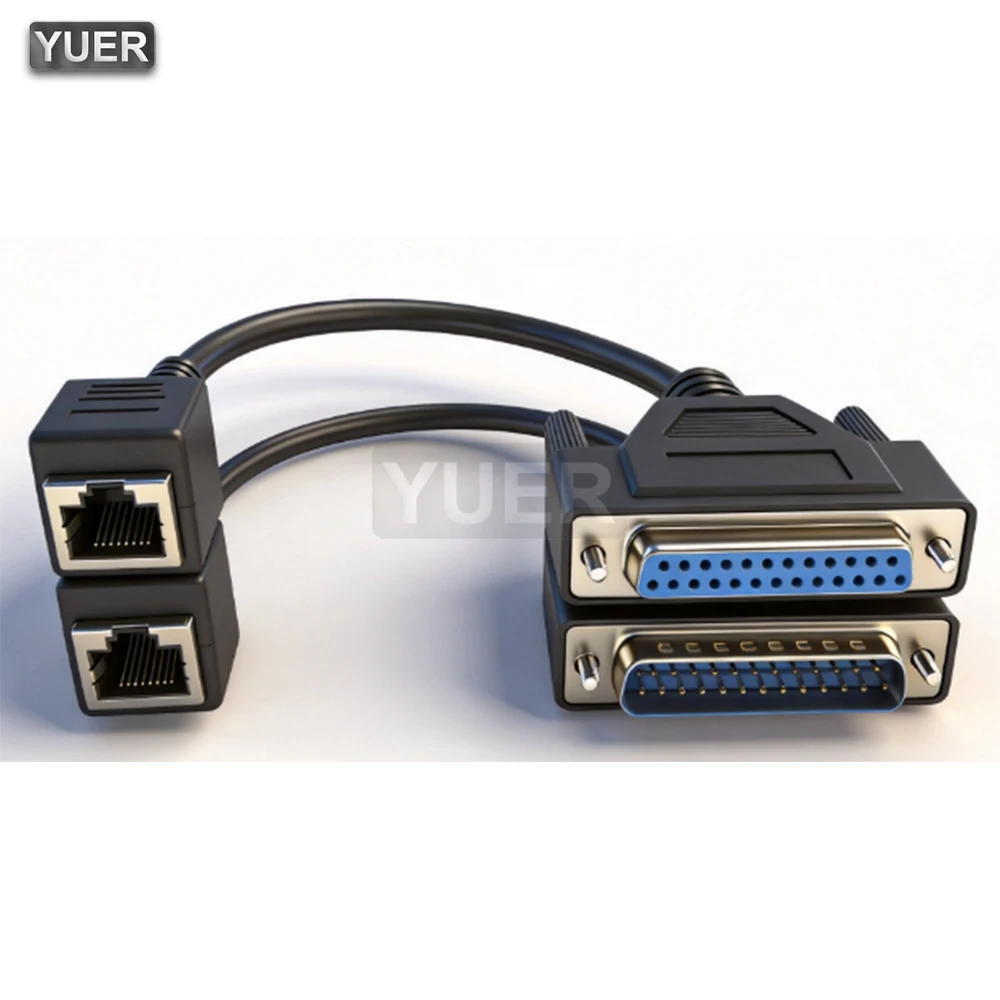 YUER Laser light ILDA to RJ45 Signal Wire DB25 Male and Female ILDA to Network  stage performance FB4/FB3 laser light