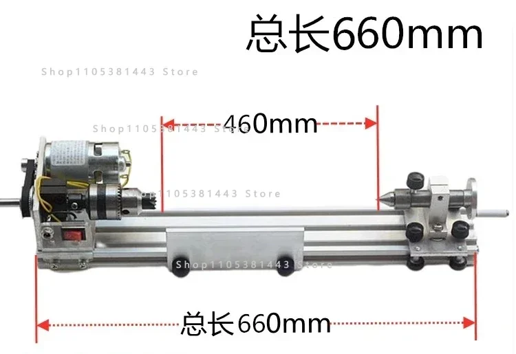 For Metal & Wood Processing 220V 80W Variable Speed Mini Lathe | Multi-Functional Machine