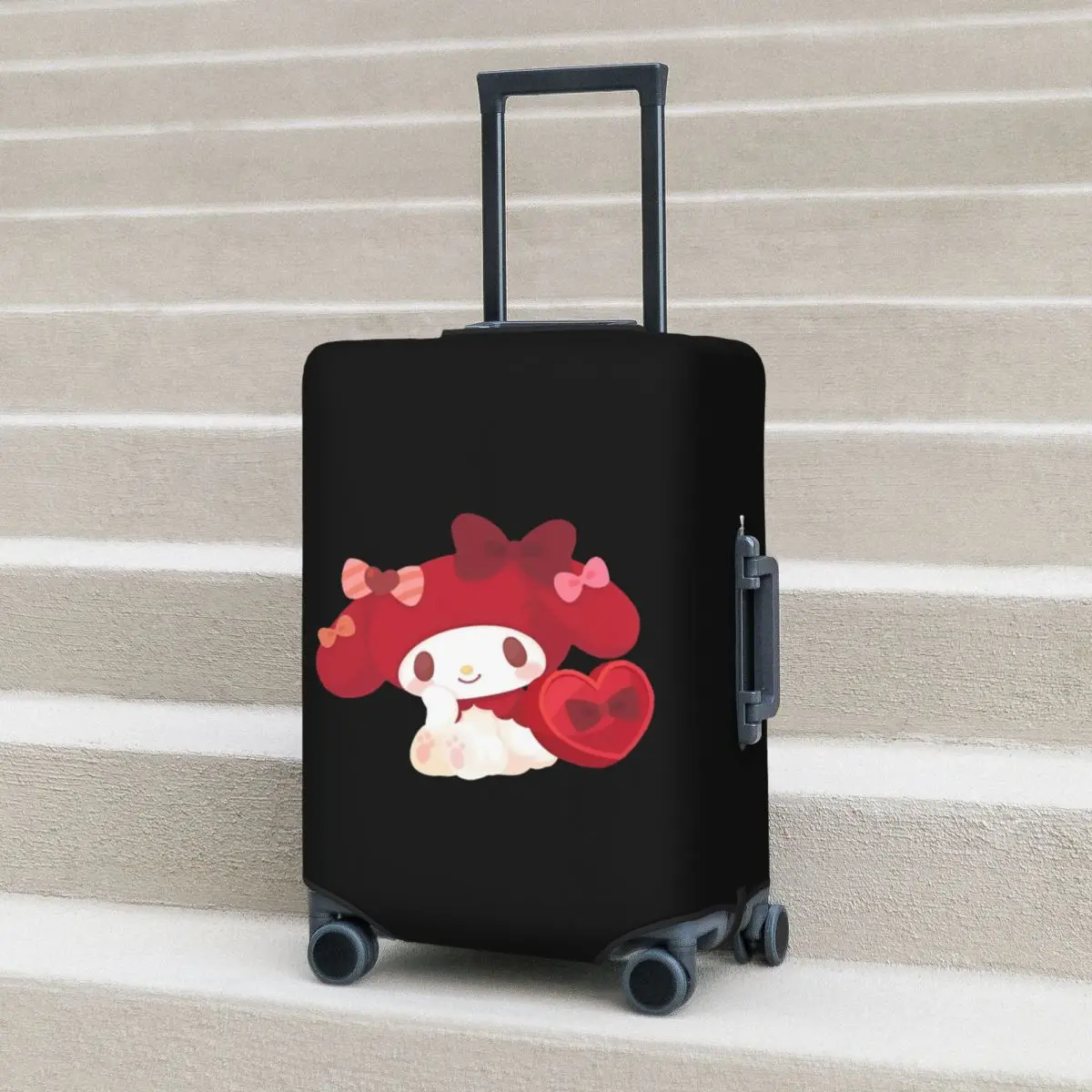 My Melody Sanrio Anime Suitcase Cover Vacation Cute Y2K Manga Strectch Luggage Case Cruise Trip Protection