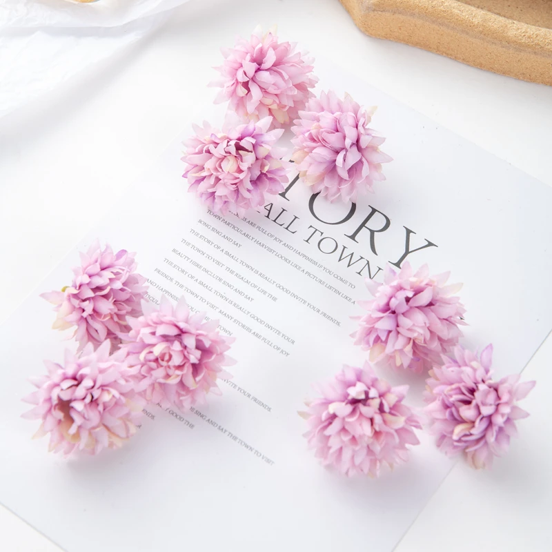 50PC Künstliche Blumen Sammelalbum Diy Geschenk Pralinenschachtel Hochzeit Garten Rosenbogen Weihnachtsdekorationen für Zuhause Gefälschte Seide Nelke – Detail 9