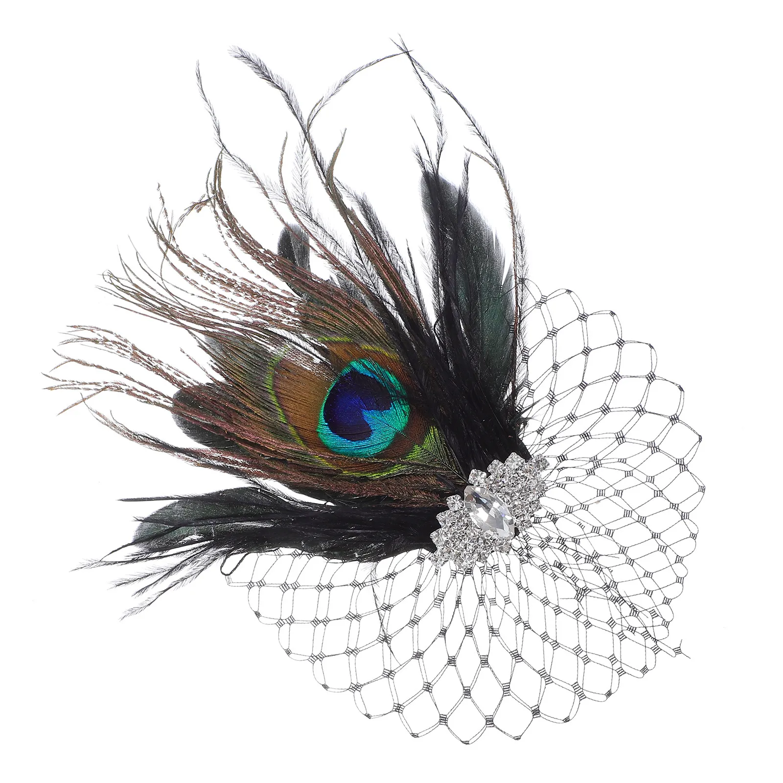 

Винтажная заколка для волос с перьями, ретро-аксессуар для свадьбы, вечеринки, карнавала, элегантные заколки для волос для женщин